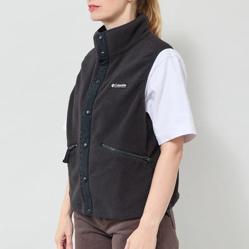 Columbia Womens Helvetia Sherpa Fleece Gilet Black-1
