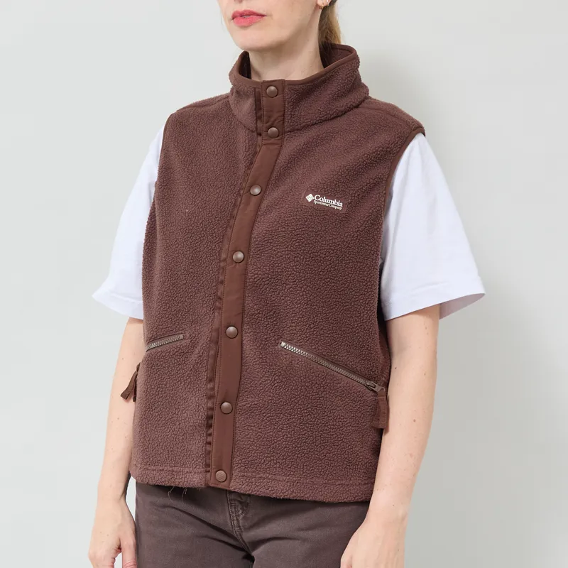 Columbia Womens Helvetia Sherpa Fleece Gilet Tobacco-1
