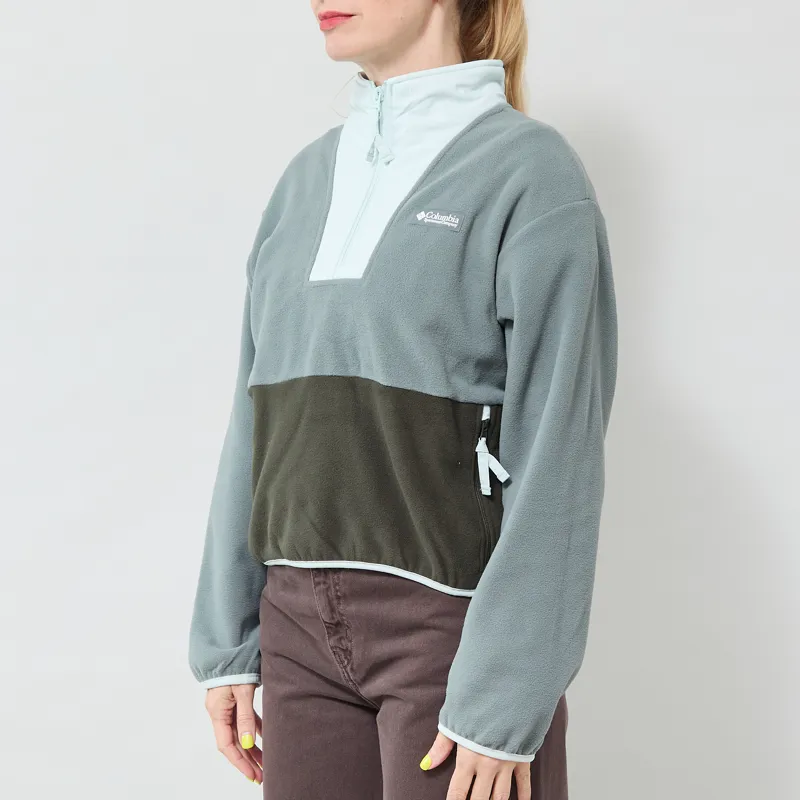 Columbia Womens Sequoia Grove II Half Zip Fleece Sedona Sage Greenscape Tea Light-1