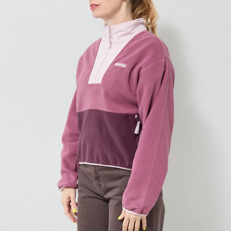Columbia Womens Sequoia Grove II Half Zip Fleece Antique Mauve Moonvista Mineral Pink-1