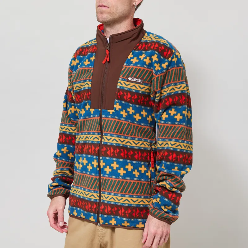 Columbia Sequoia Grove II Printed Full Zip Fleece Teak Brown Wizard Island-1