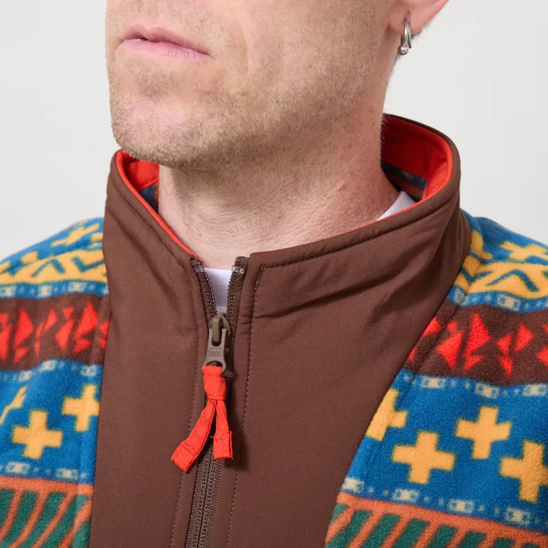 Columbia Sequoia Grove II Printed Full Zip Fleece Teak Brown Wizard Island-3