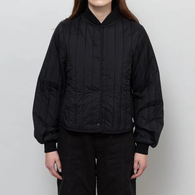 Rains Womens Banja Liner Bomber Jacket Black