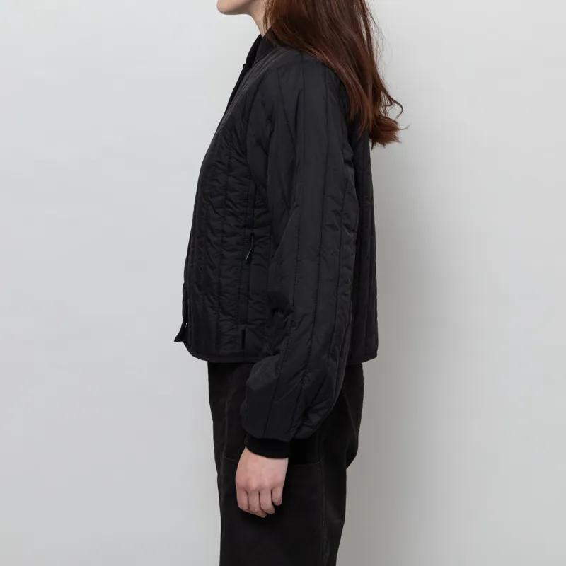 Rains Womens Banja Liner Bomber Jacket Black-2