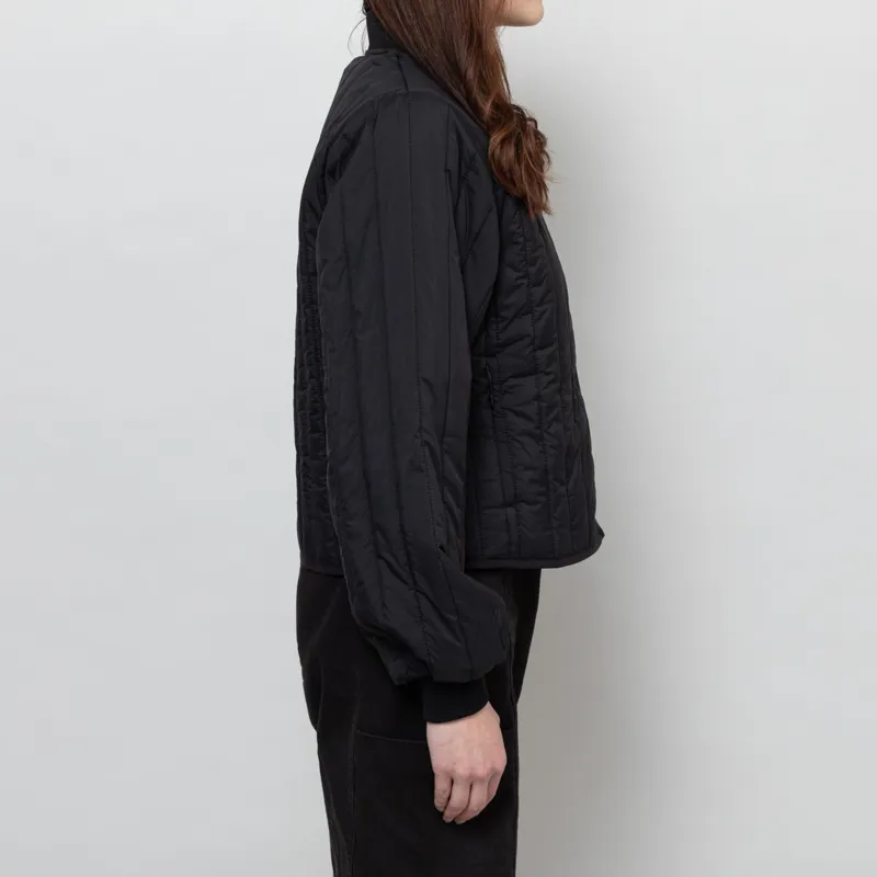 Rains Womens Banja Liner Bomber Jacket Black-4