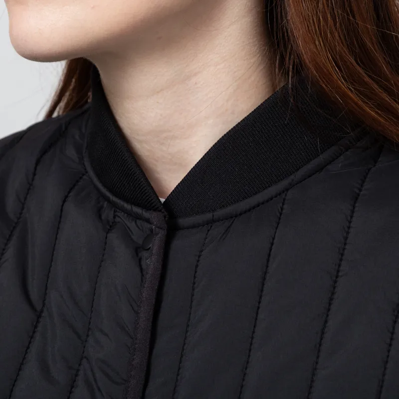Rains Womens Banja Liner Bomber Jacket Black-5