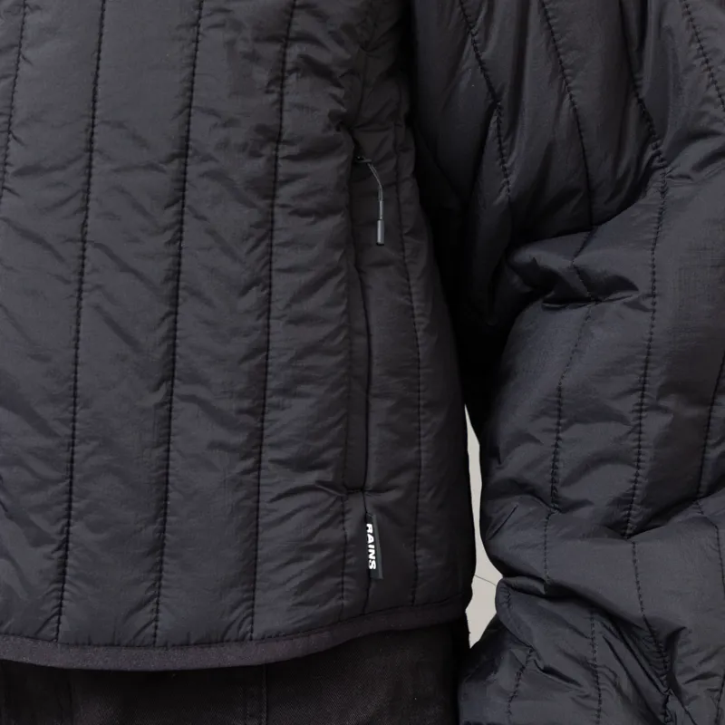 Rains Womens Banja Liner Bomber Jacket Black-6