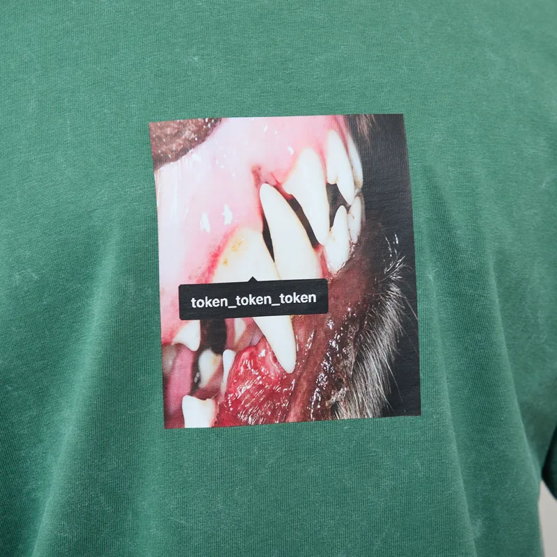 Token Tagged T Shirt Green Pigment-3