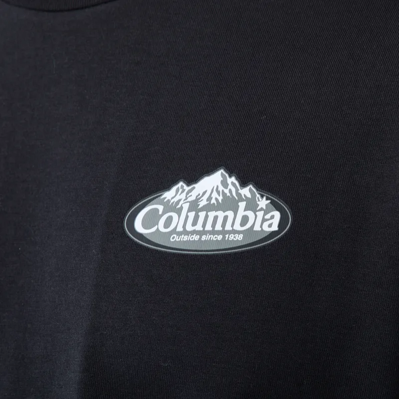 Columbia Heavyweight Graphic T Shirt Black Snowy Peaks-4