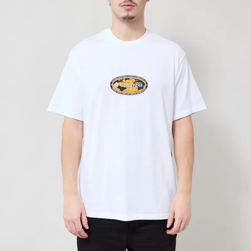 Columbia Heavyweight Graphic T Shirt White Worldwide