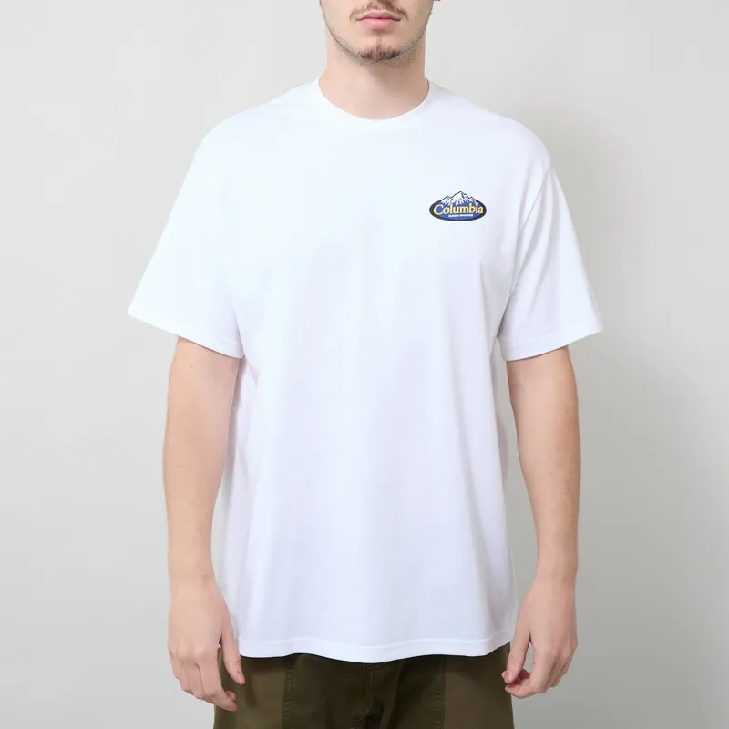 Columbia Heavyweight Graphic T Shirt White Snowy Peaks-2
