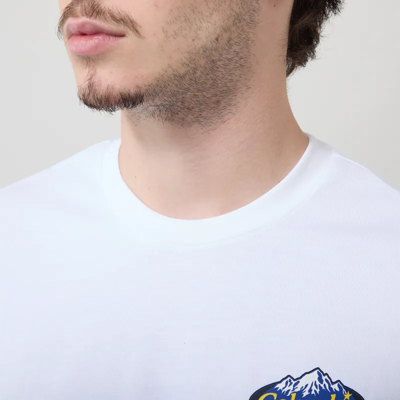 Columbia Heavyweight Graphic T Shirt White Snowy Peaks-3