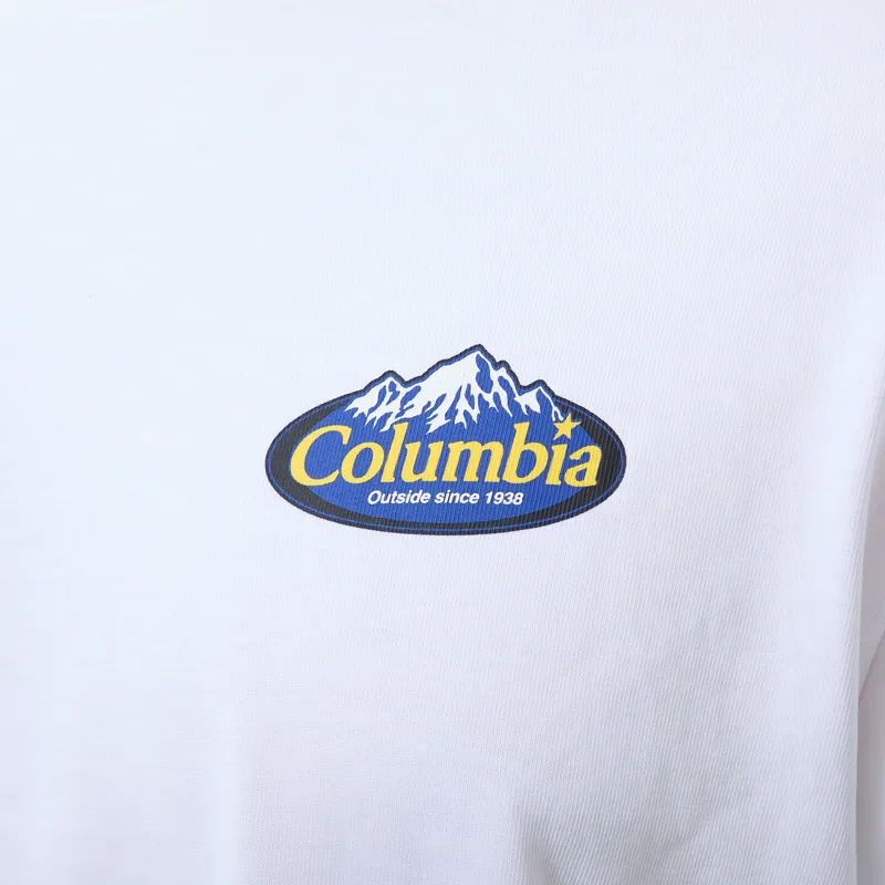 Columbia Heavyweight Graphic T Shirt White Snowy Peaks-4
