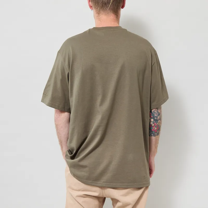 Columbia Heavyweight Graphic T Shirt Stone Green Worldwide-2