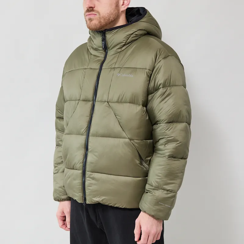Columbia Street Tech St/rmwall Balaclava Puffer Jacket Stone Green-1