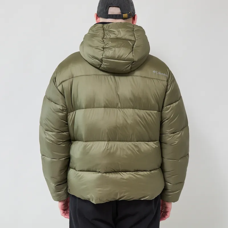 Columbia Street Tech St/rmwall Balaclava Puffer Jacket Stone Green-2