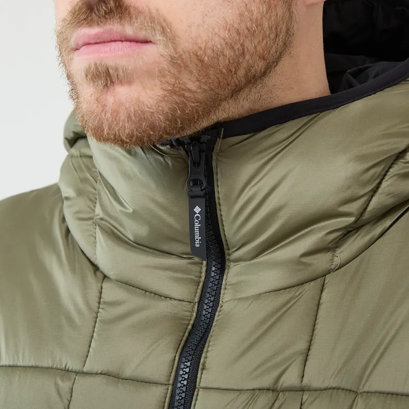 Columbia Street Tech St/rmwall Balaclava Puffer Jacket Stone Green-4