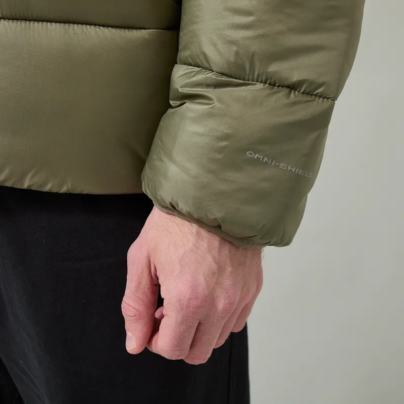 Columbia Street Tech St/rmwall Balaclava Puffer Jacket Stone Green-7