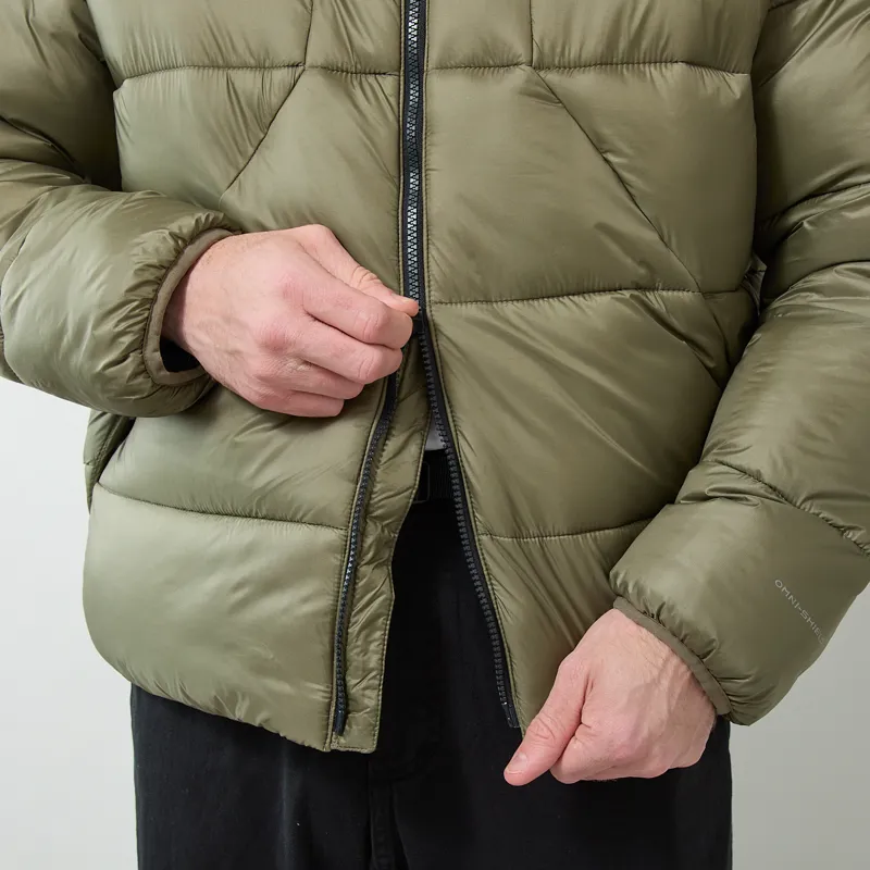 Columbia Street Tech St/rmwall Balaclava Puffer Jacket Stone Green-12