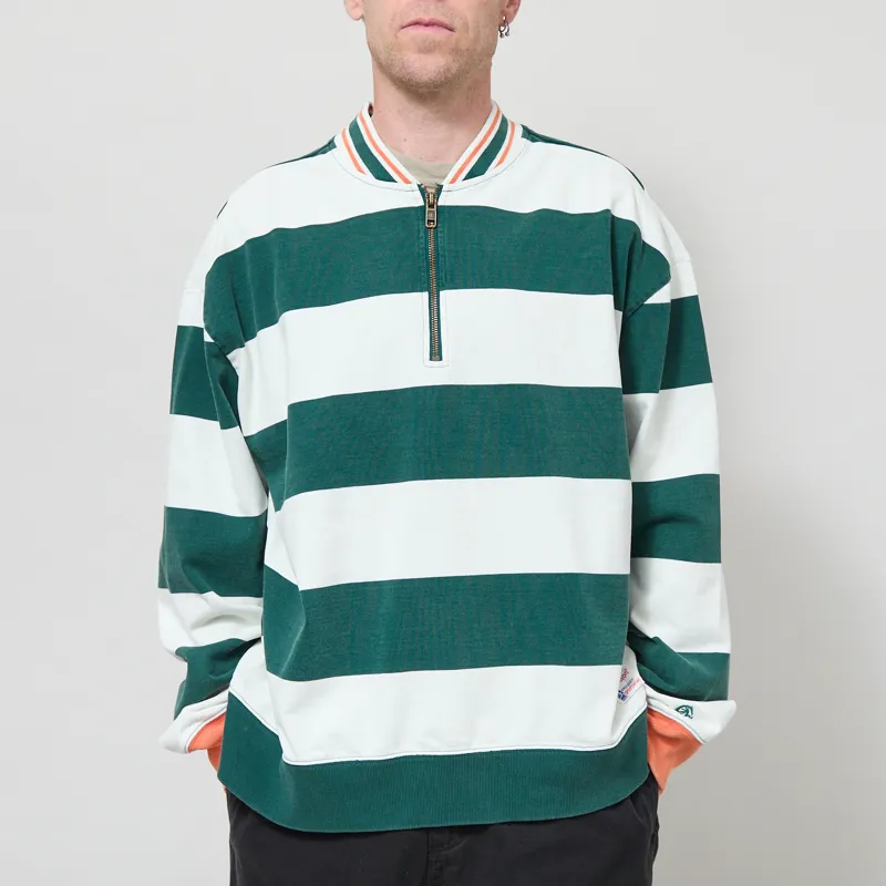 Champion Striped Polo Sweat Green