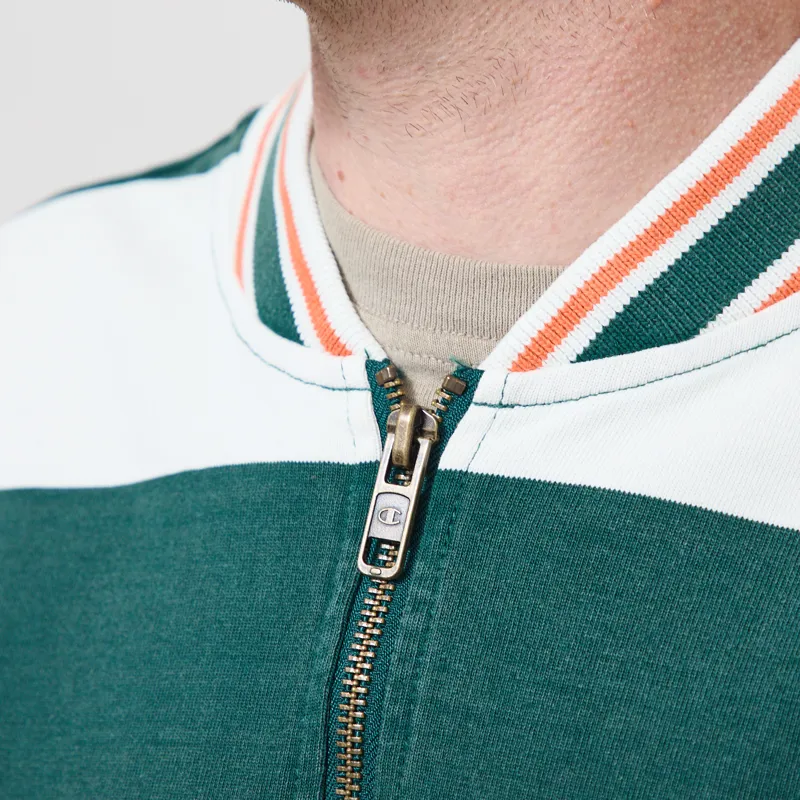 Champion Striped Polo Sweat Green-4