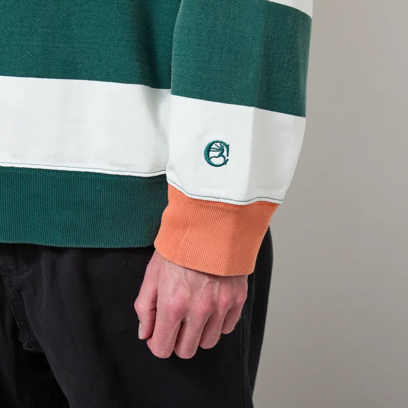 Champion Striped Polo Sweat Green-7