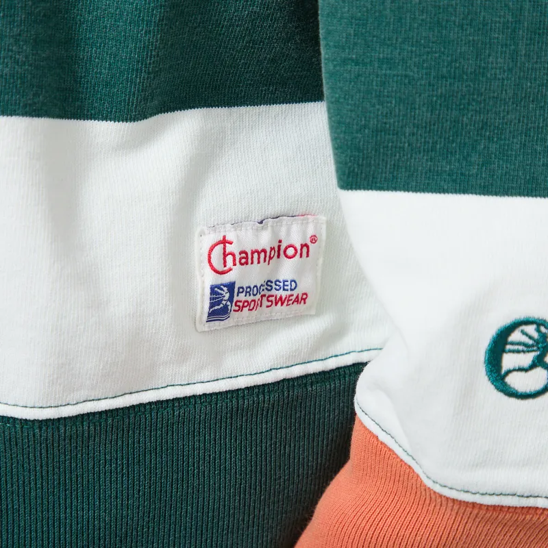 Champion Striped Polo Sweat Green-8