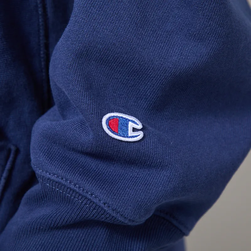 Champion Reverse Weave Hooded Sweatshirt Navy Blue-7