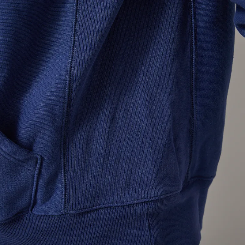 Champion Reverse Weave Hooded Sweatshirt Navy Blue-8