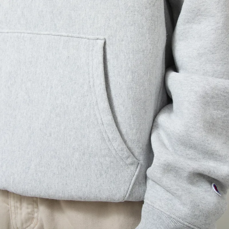 Champion Reverse Weave Hooded Sweatshirt Grey-5