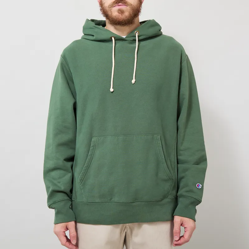 Champion Reverse Weave Hooded Sweatshirt Green