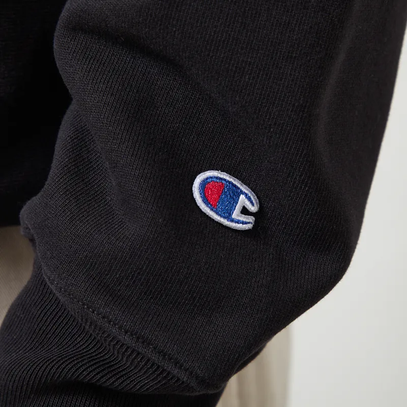 Champion Reverse Weave Hooded Sweatshirt Black-7