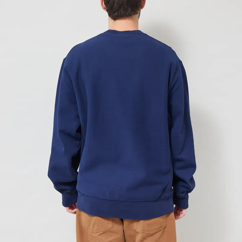 Champion Reverse Weave Crewneck Sweatshirt Blue-2