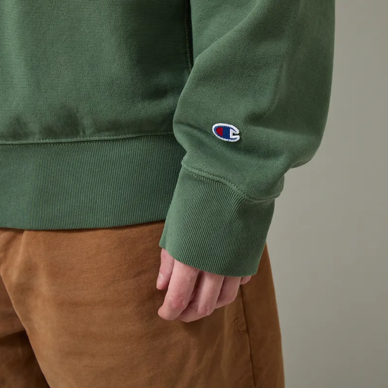 Champion Reverse Weave Crewneck Sweatshirt Green-5