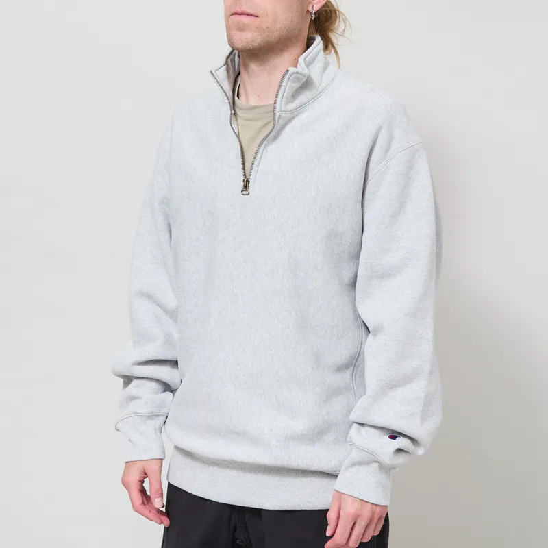 Champion Reverse Weave Half Zip Sweatshirt Grey