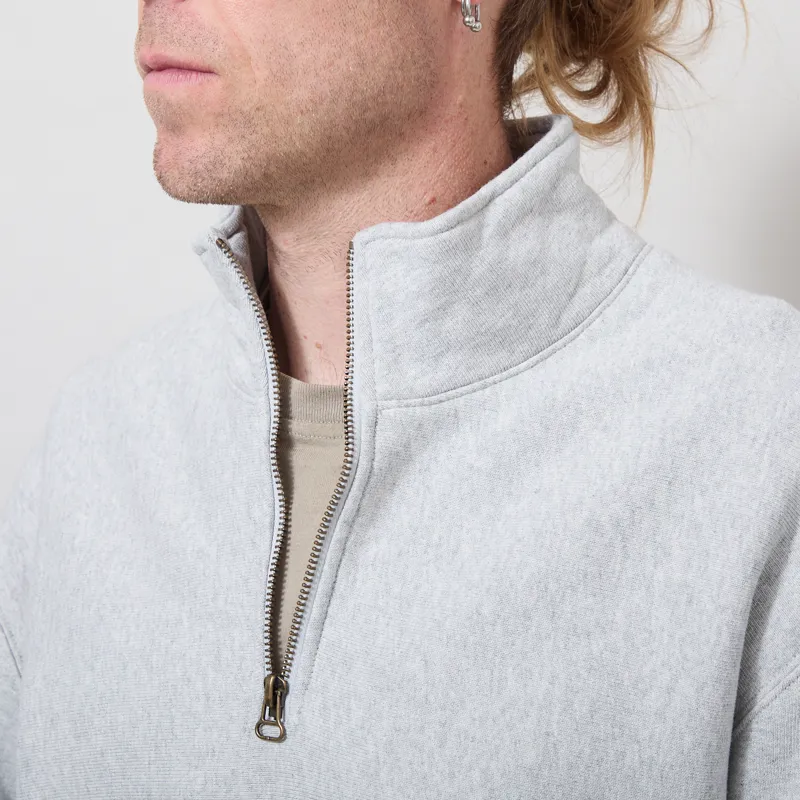 Champion Reverse Weave Half Zip Sweatshirt Grey-3