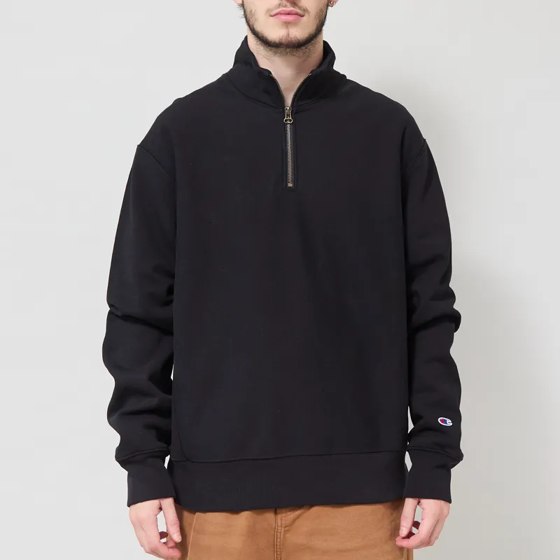 Champion Reverse Weave Half Zip Sweatshirt Black