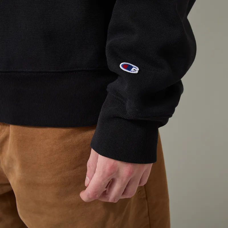 Champion Reverse Weave Half Zip Sweatshirt Black-6