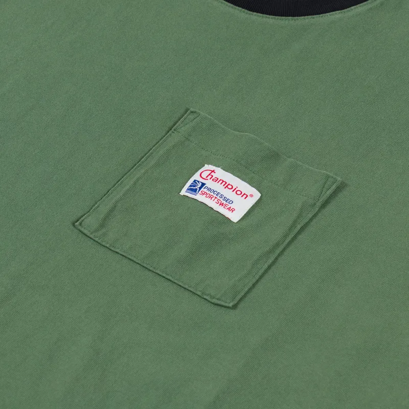 Champion Pocket T Shirt Green-3