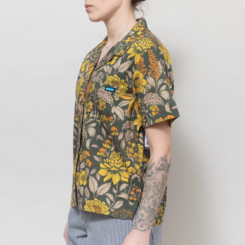 Kavu Womens Cedar Springs Shirt Floral Forest-1