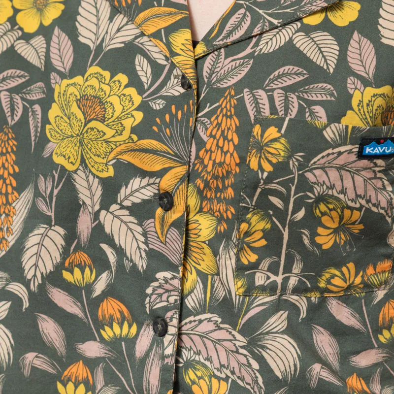 Kavu Womens Cedar Springs Shirt Floral Forest-4