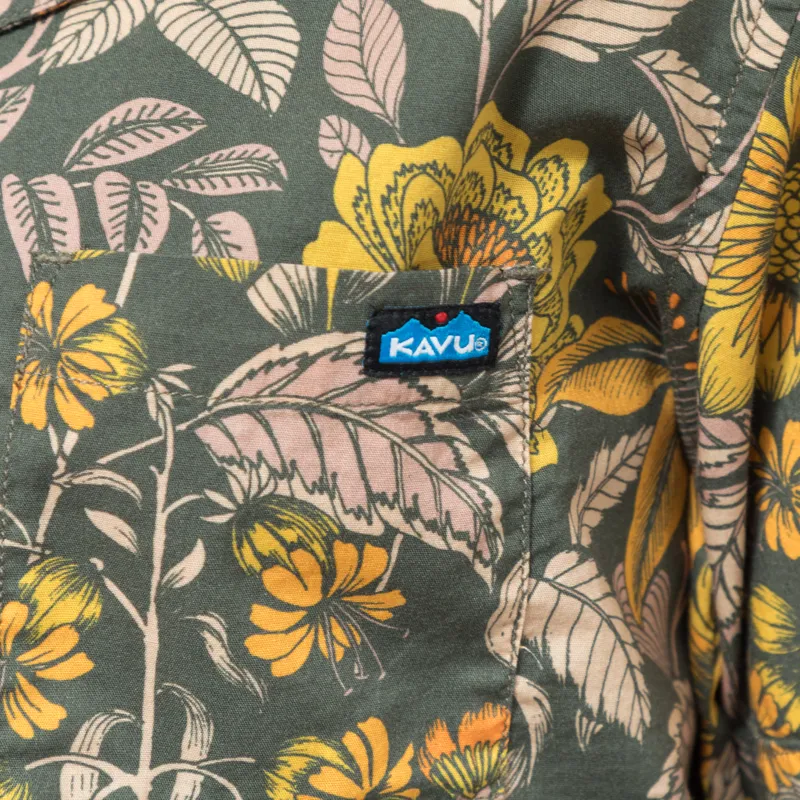 Kavu Womens Cedar Springs Shirt Floral Forest-6