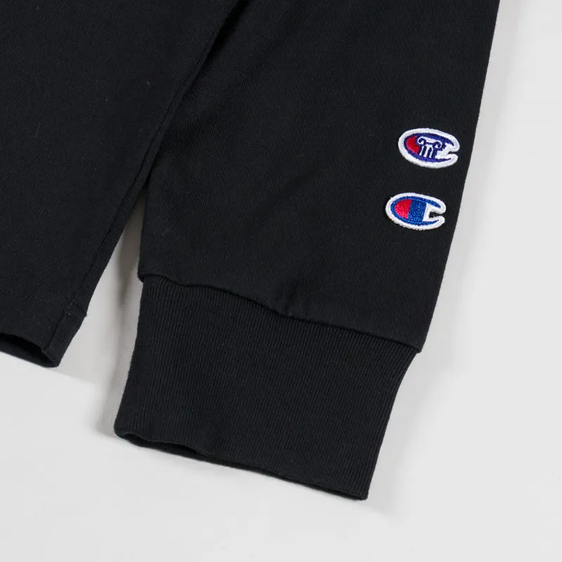 Champion x Aries Stars Long Sleeve T Shirt Black-9