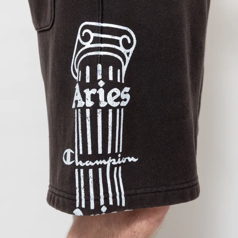 Champion x Aries Sweat Shorts Black-8