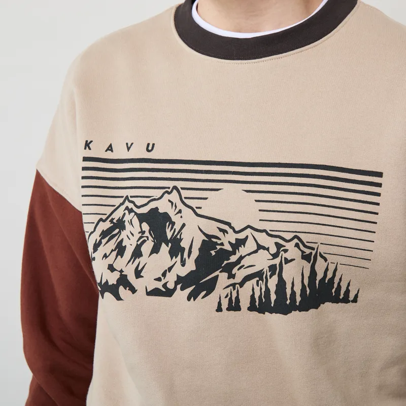 Kavu Womens Crew Crop Sweatshirt Mountain Meadow-4