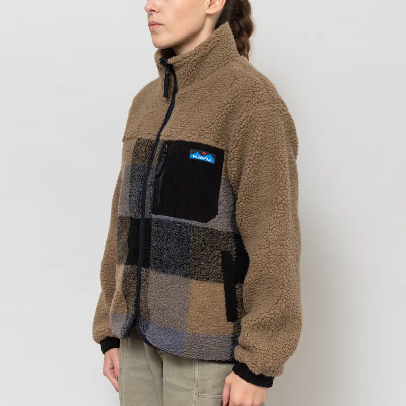 Kavu Womens Willow Creek Fleece Nightshade Plaid-1