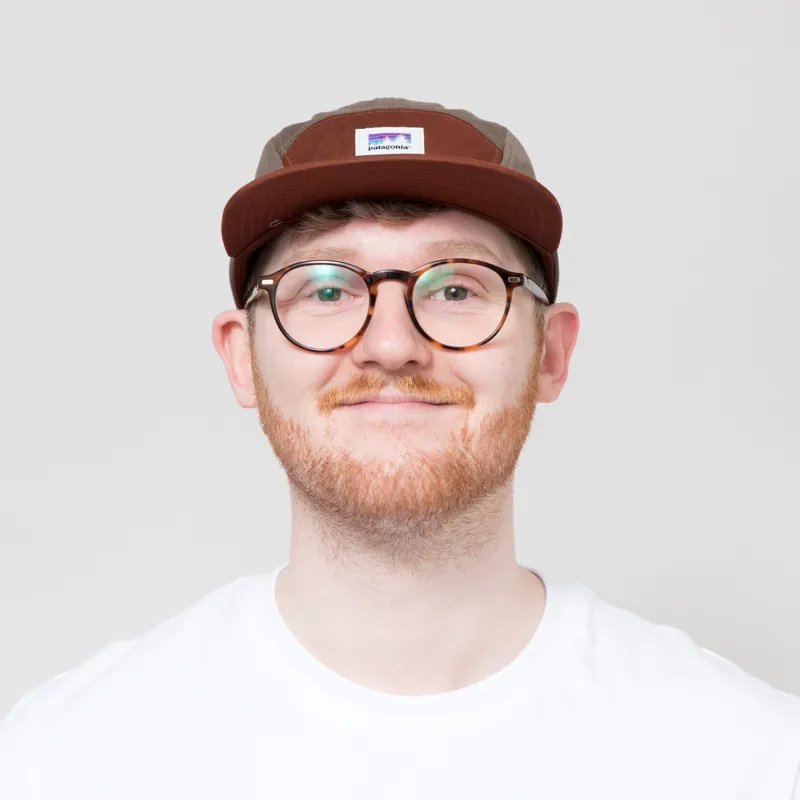 Patagonia Graphic Maclure Hat Shop Sticker Marlow Brown-1