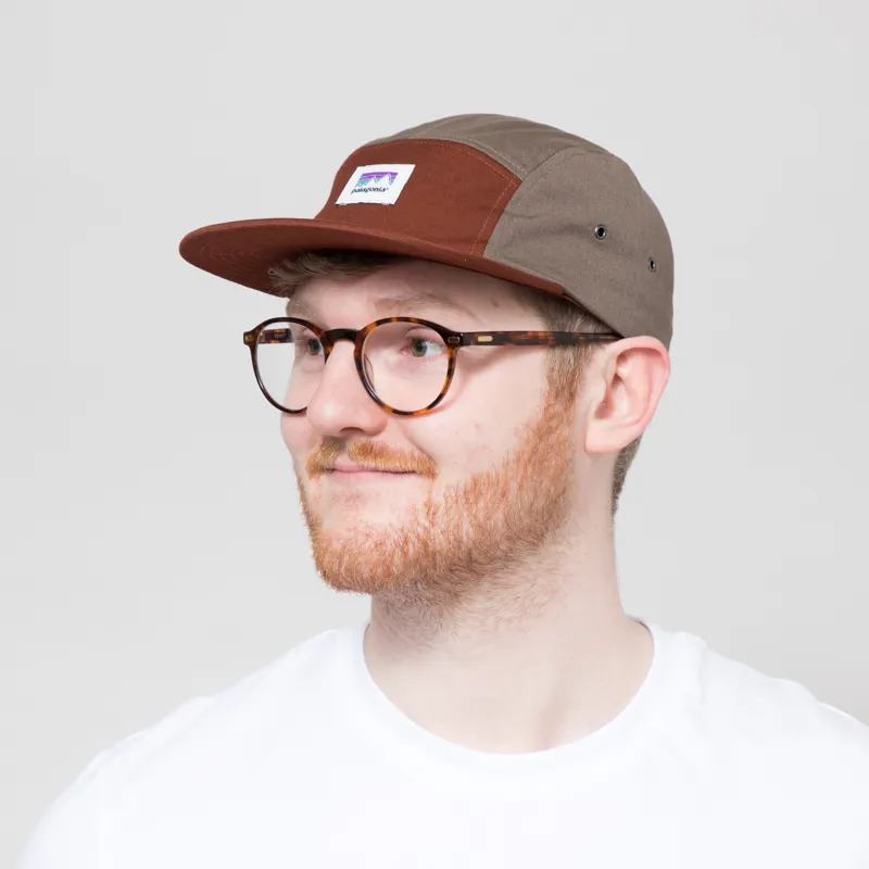 Patagonia Graphic Maclure Hat Shop Sticker Marlow Brown