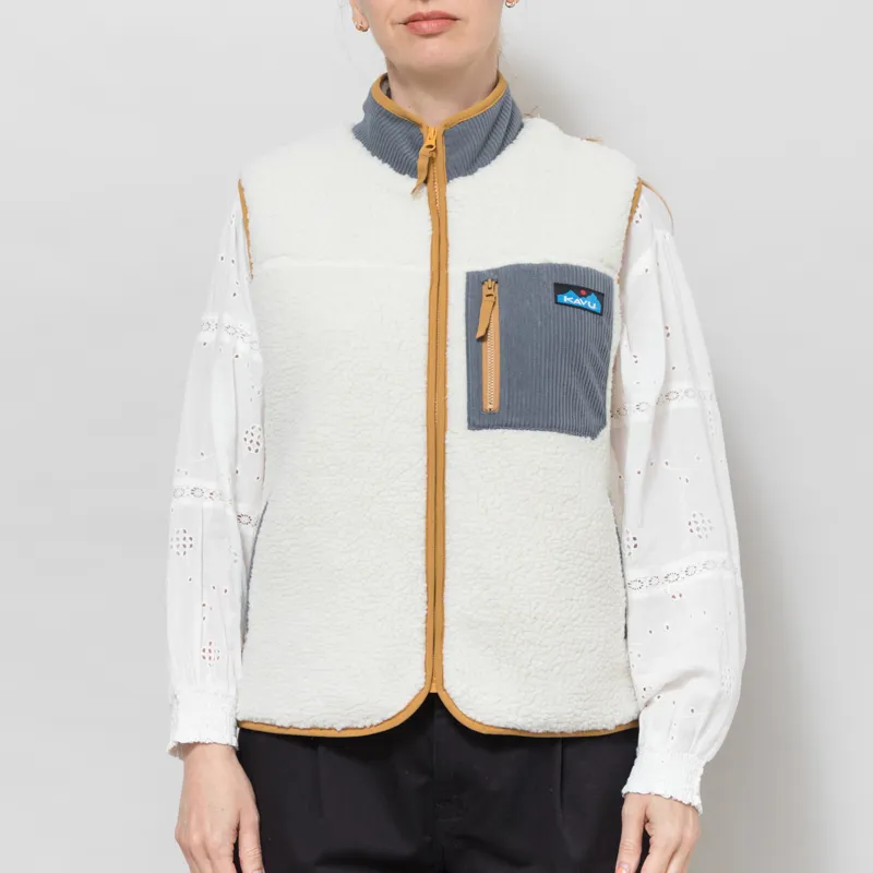 Kavu Womens Ozette Fleece Vest Natural