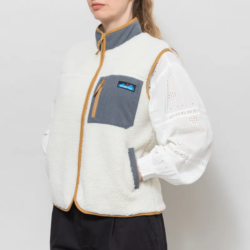 Kavu Womens Ozette Fleece Vest Natural-1
